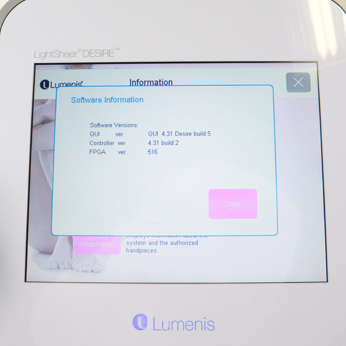 2017 Lumenis LightSheer Desire Diode Laser Hair Removal HS XC Handpieces