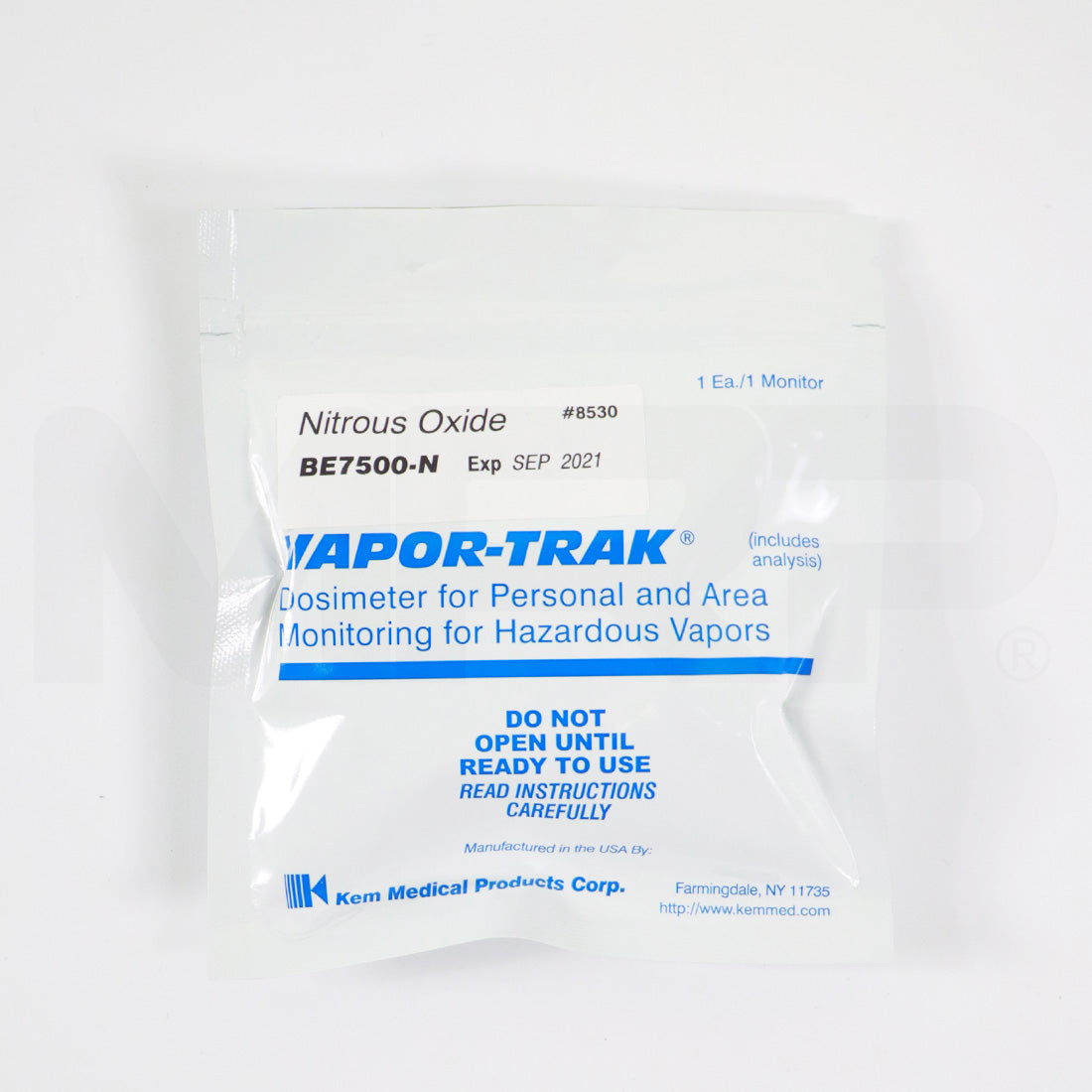 Kem Medical Vapor-Trak Dosimeters Area Monitoring Hazardous Vapors Single Meter