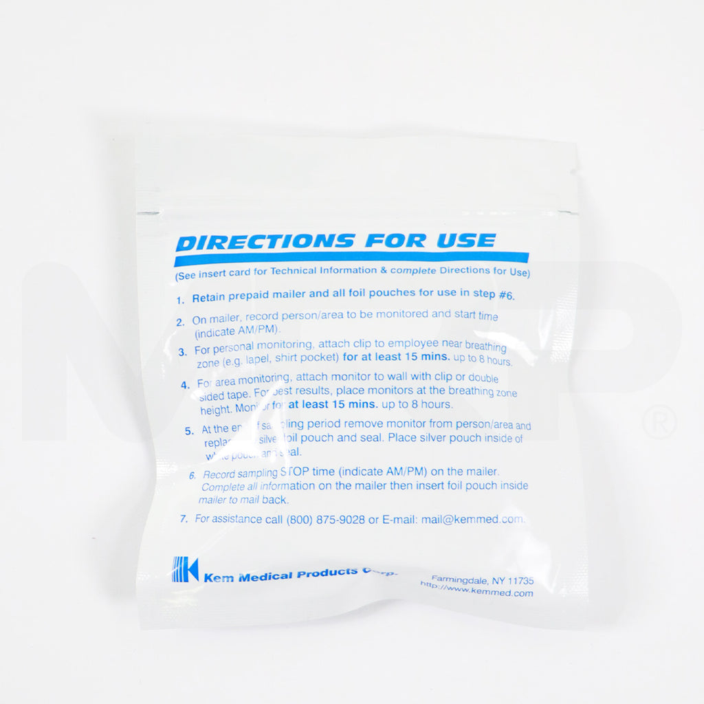 Kem Medical Vapor-Trak Dosimeters Area Monitoring Hazardous Vapors Single Meter