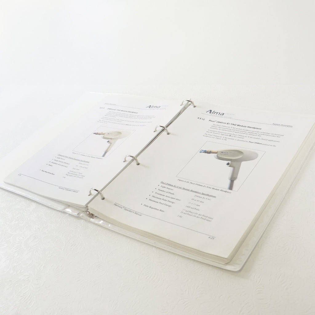 2007 Alma Laser Harmony Multi Technology Platform Operator Manual OMPHP09090701