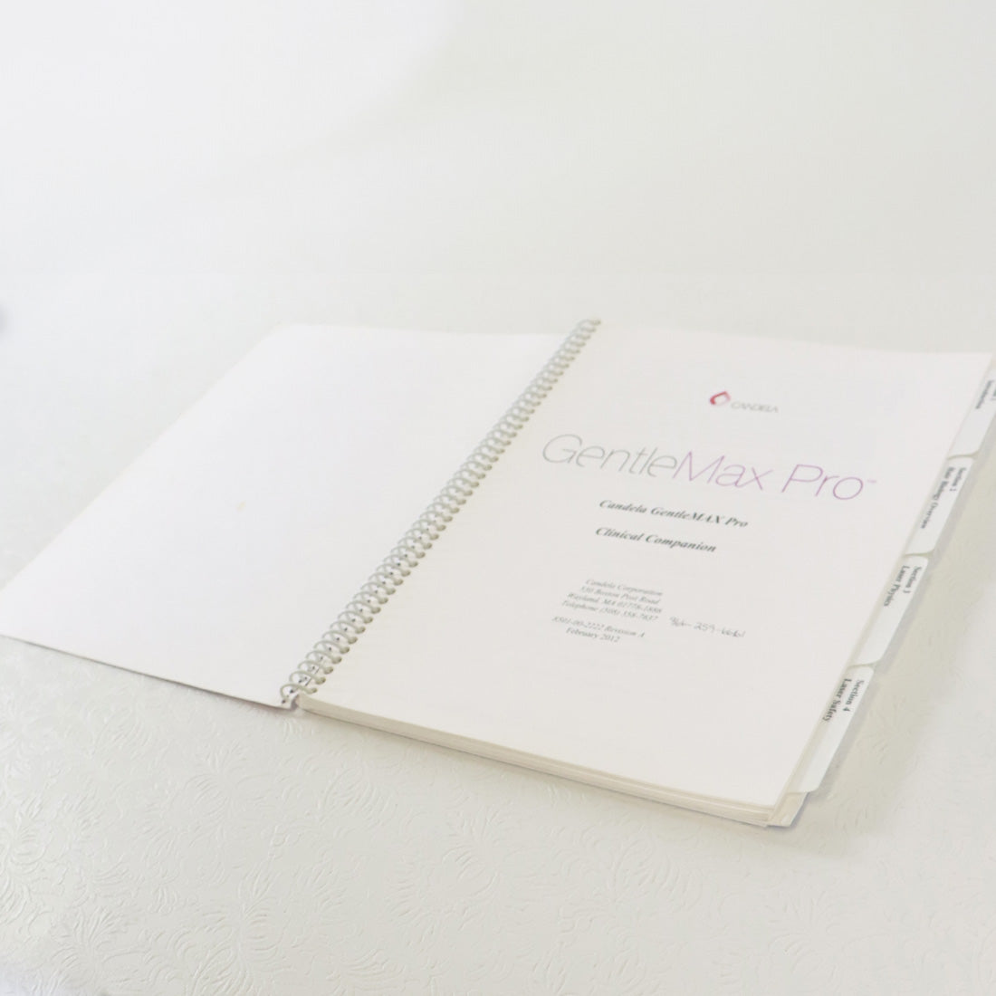 2012 Candela Gentlemax Pro Laser Clinical In-Service User Manual 8501-00-2222