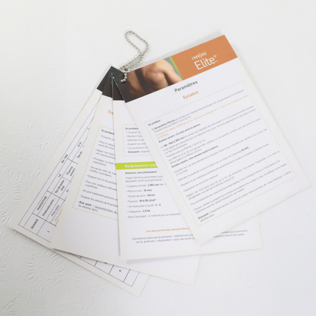 Cynosure Elite+ Treatment Guide Parameters French 7 Page