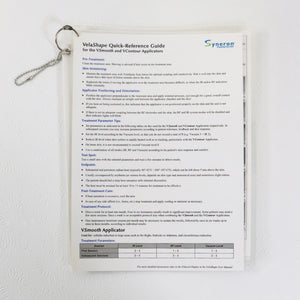 Syneron VelaShape Quick Reference Guide Cleaning Guideline Treatment Setting Set