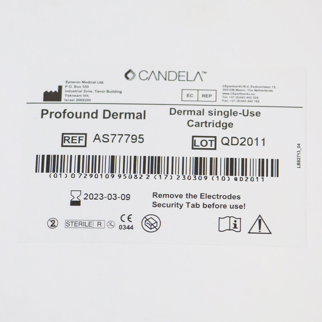 Syneron Candela Profound Microneedling RF Dermal Cartridge Exp 03/09/2023 Tip