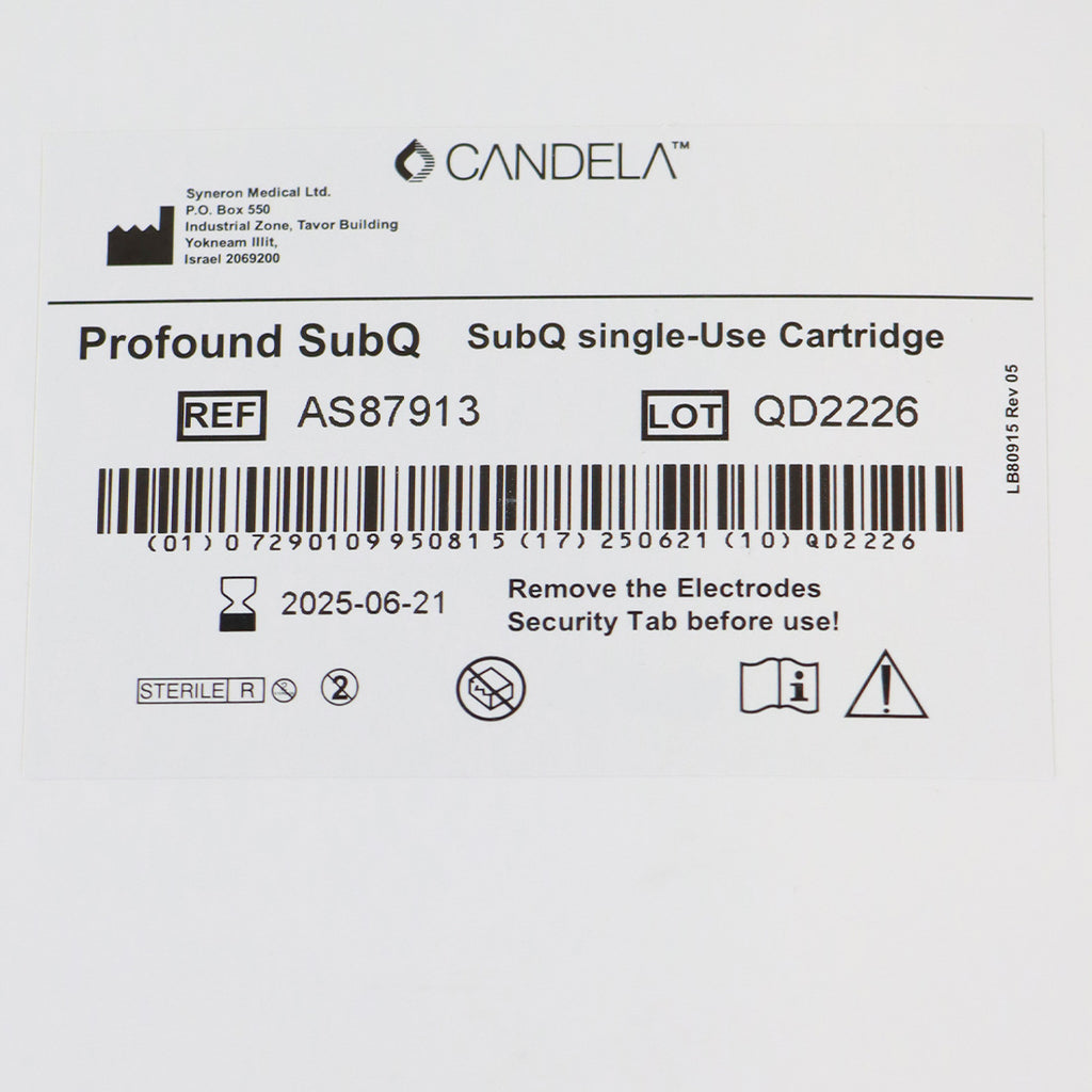 Syneron Candela Profound SubQ Microneedling RF Cartridge Exp 06/21/2025 Tip