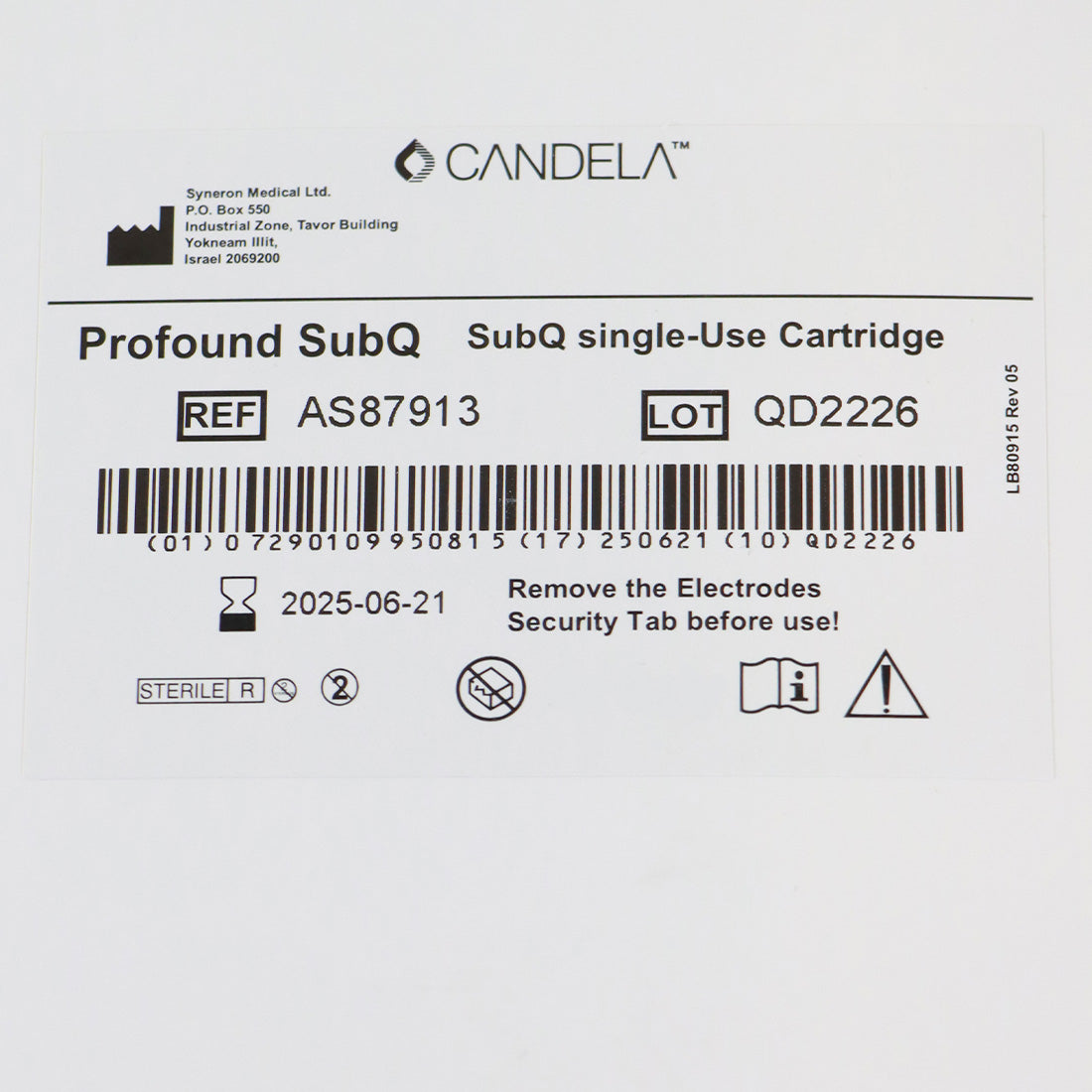 Syneron Candela Profound SubQ Microneedling RF Cartridge Exp 06/21/2025 Tip