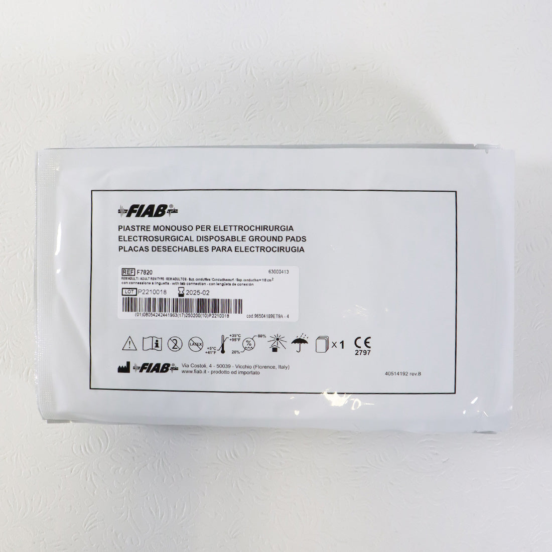 BTL Aesthetics Exilis Electrosurgical Disposable Grounding Pad F7820 Adult 25pk