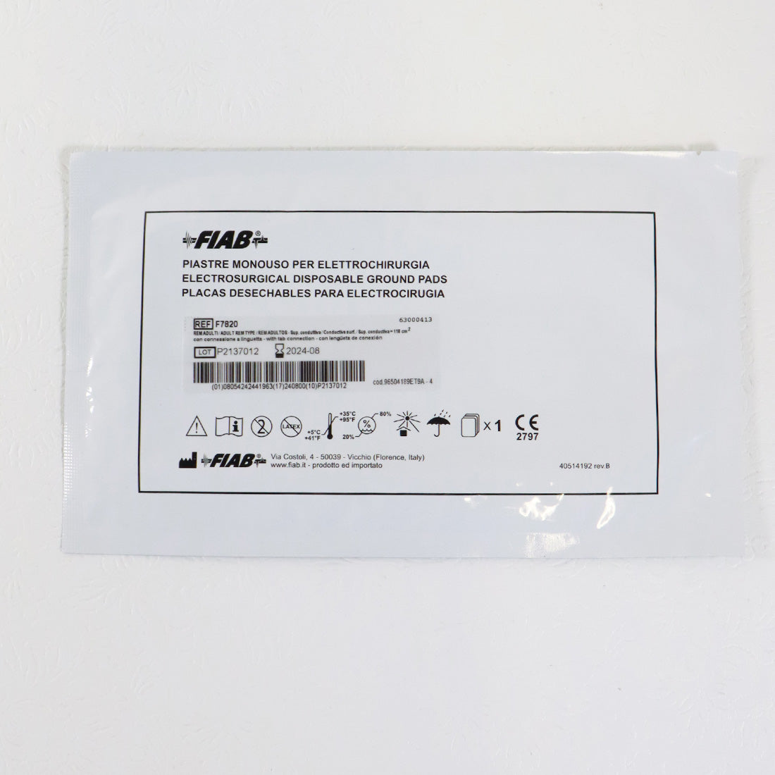 BTL Aesthetics Exilis Electrosurgical Disposable Grounding Pad F7820 Adult 6pk