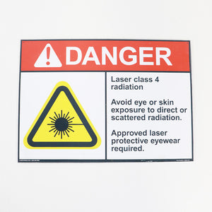 LaserVision Laser Room Safety Danger Warning Sign Non-Specific Wavelength 10x14"