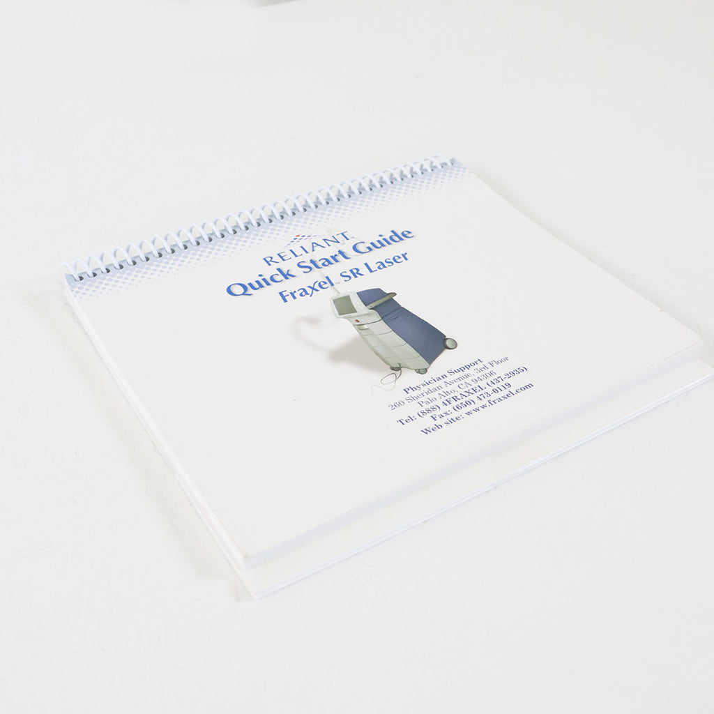 2005 Reliant Technologies Fraxel SR Laser Quick Start Reference Guide Rev 2