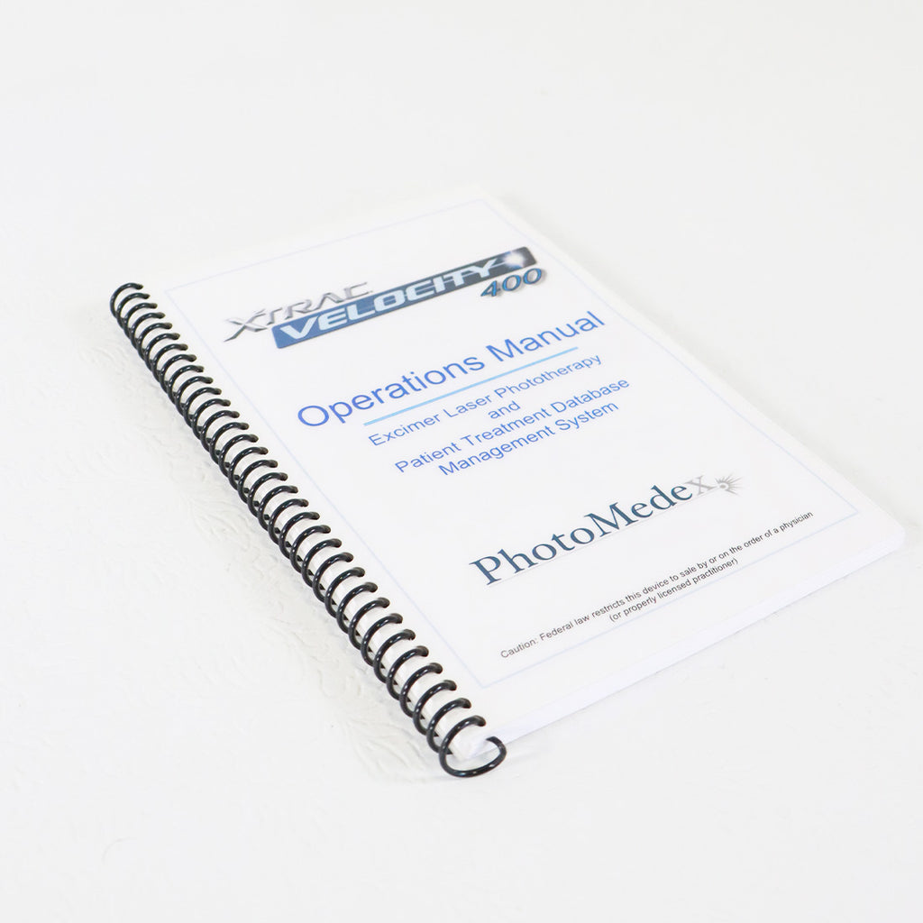 2010 PhotoMedex XTRAC Velocity 400 Operations Manual 12-95429-01 Rev 1