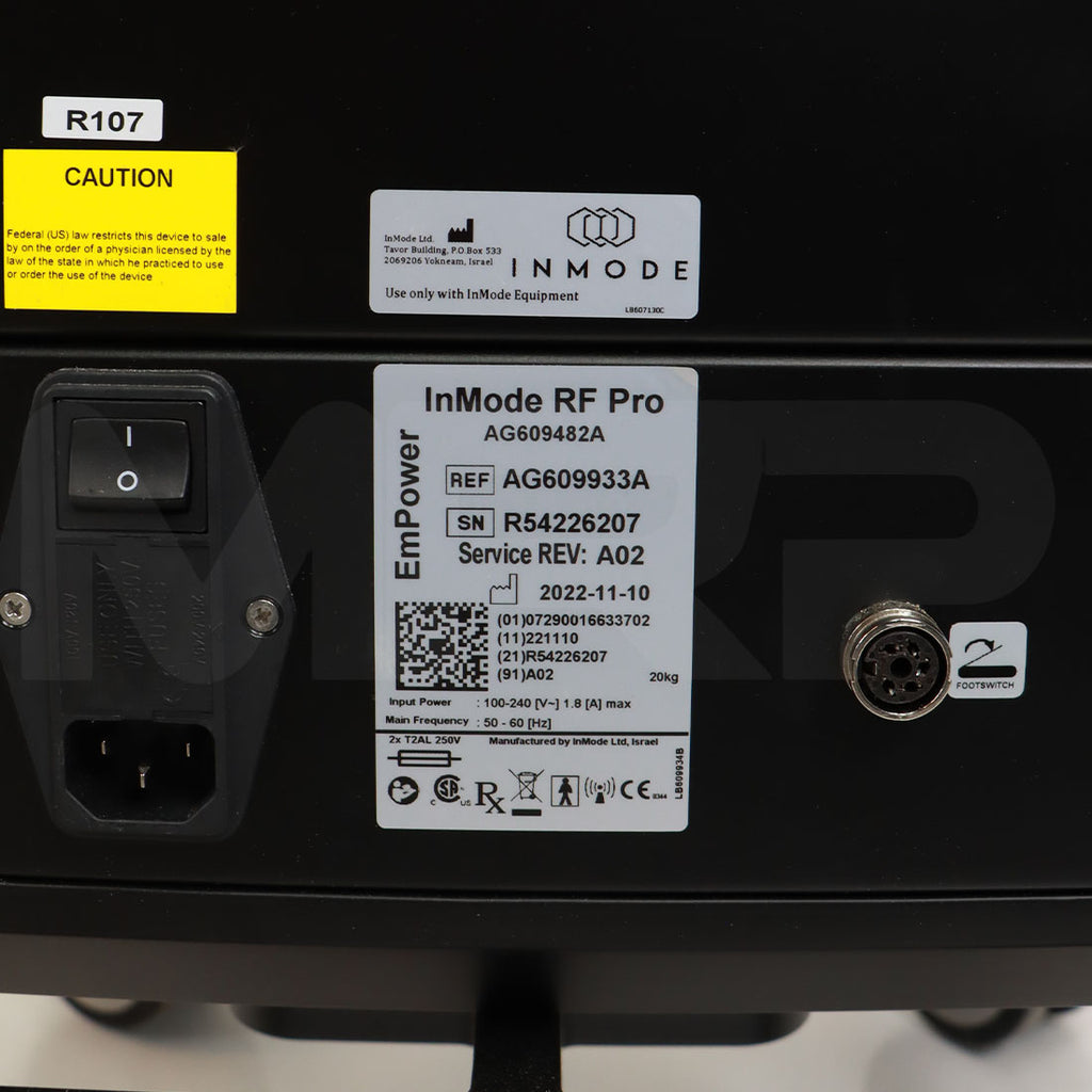 2022 InMode EmpowerRF Pro System Serial