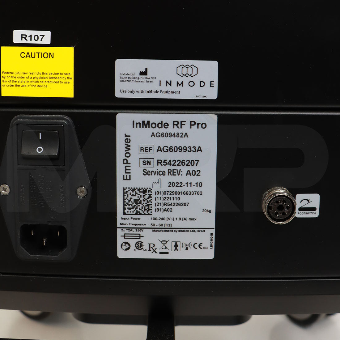 2022 InMode EmpowerRF Pro System Serial