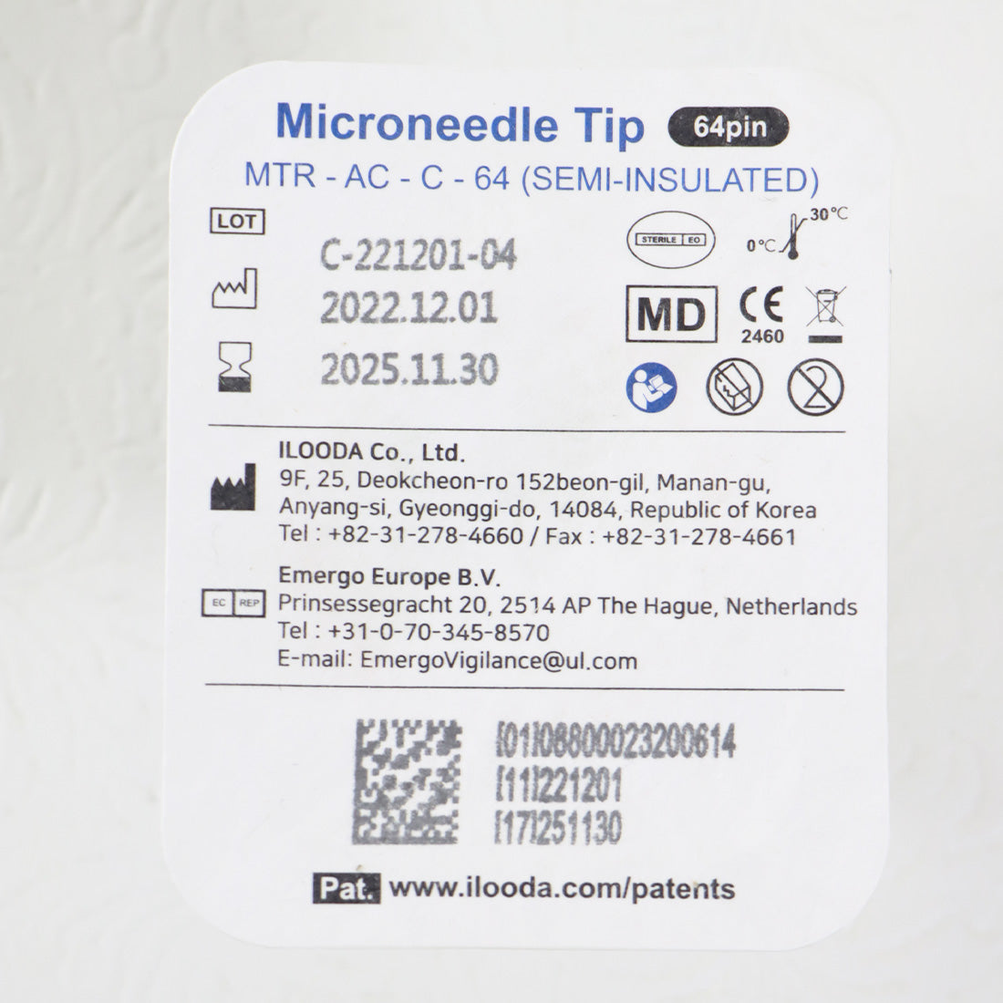 Cutera SecretRF Microneedle Tip 64Pin Semi-Insulated MTR-AC-C-64 Single Exp11/2025