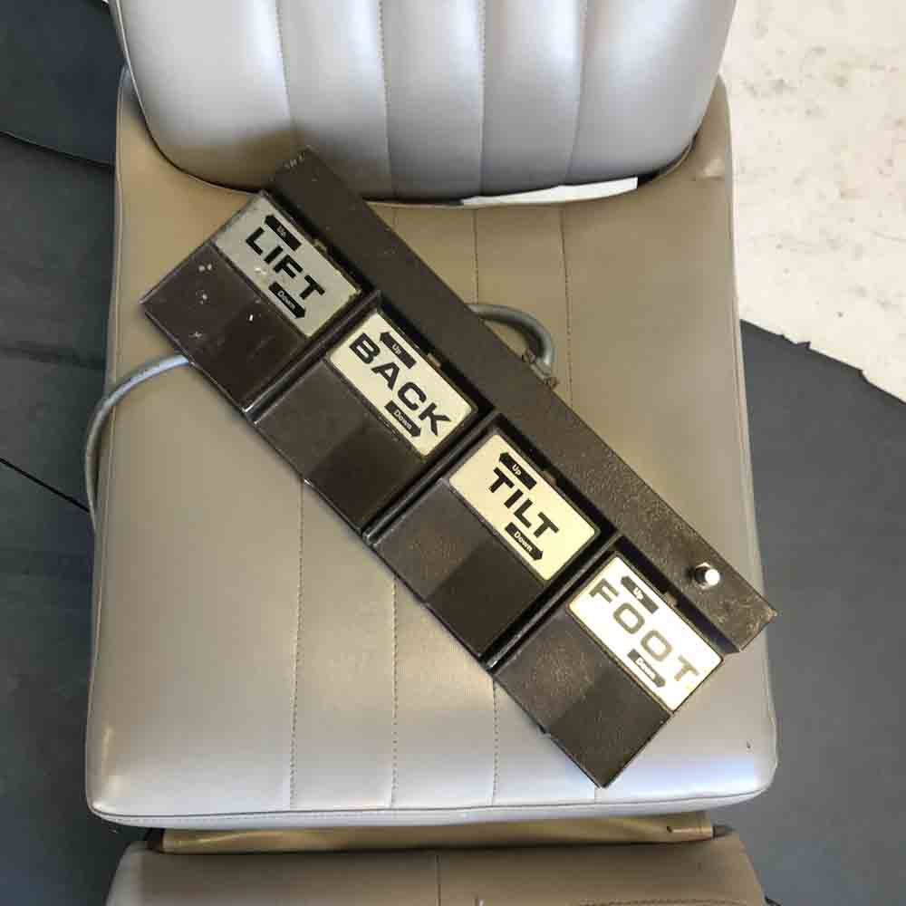 DMI 219A1B Beige Electronic Adjustable Clinic Exam Chair with Foot Controller
