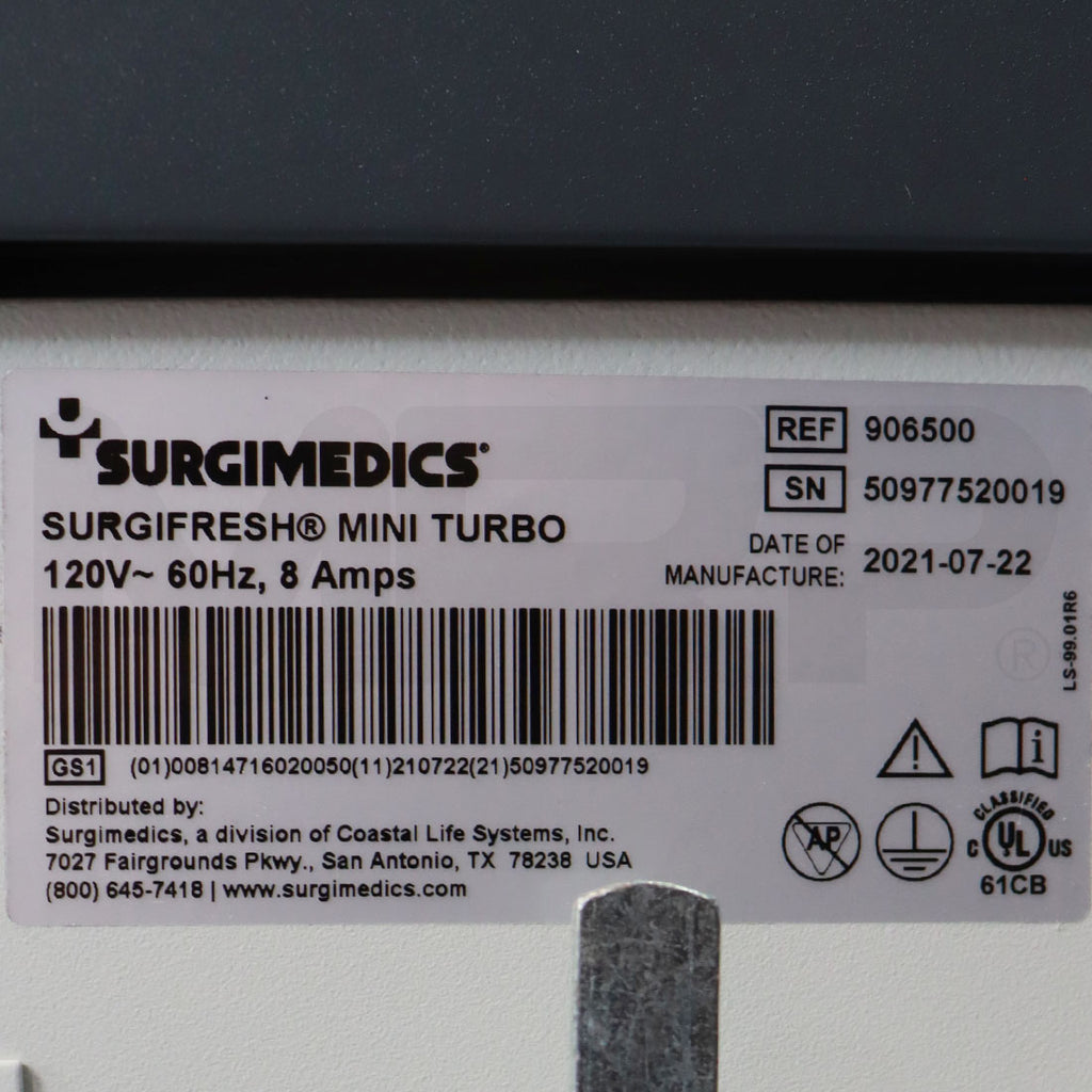 2021 Surgimedics Surgifresh Mini Turbo System Serial