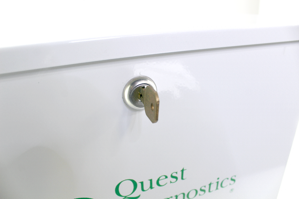 Specimen Lock Box Large Scientific Insulated Box, Key Lock, Steel Single Door