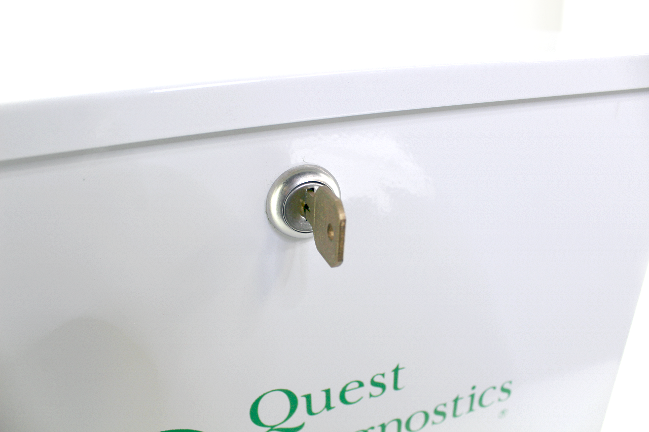 Specimen Lock Box Large Scientific Insulated Box, Key Lock, Steel Single Door