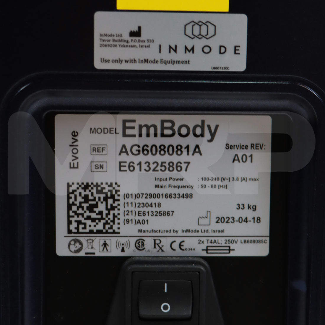 2023 InMode Evolve X System Transform Applicators AG608081A