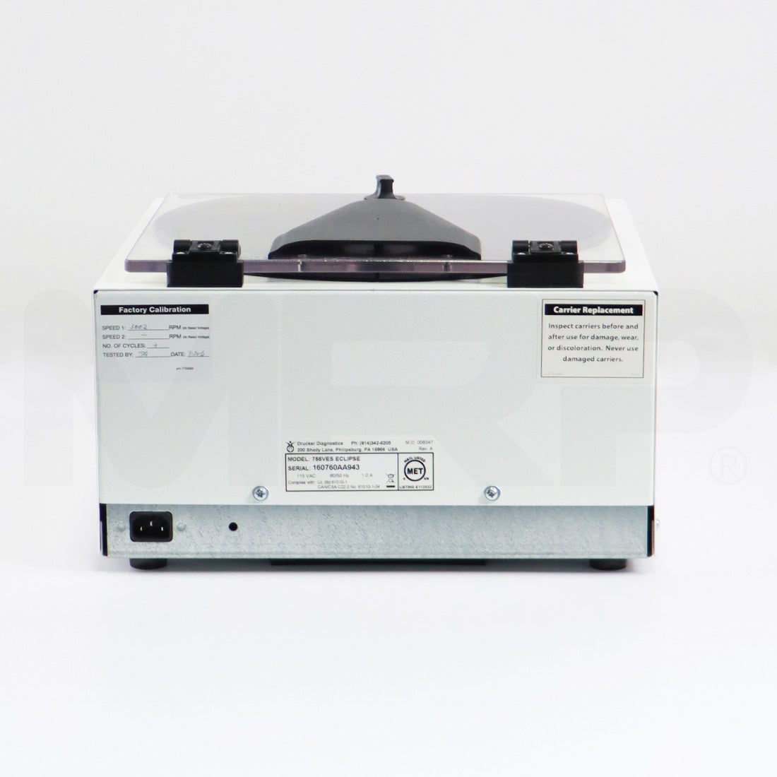 Drucker Diagnostics Eclipse Easy Spin Centrifuge System 755VES