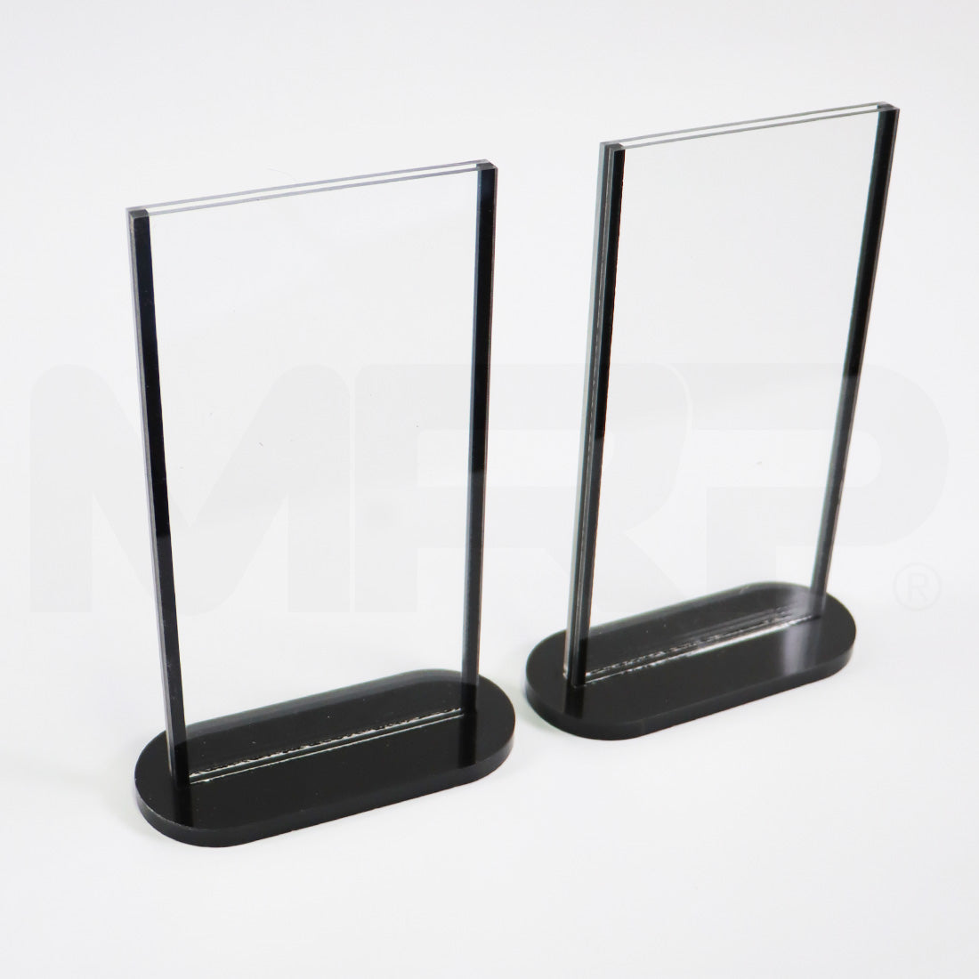 Acrylic Sign Holder 4 1/2" x 8 1/4" Display Marketing Stand 2x Pcs