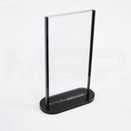 Acrylic Sign Holder 4 1/2" x 8 1/4" Display Marketing Stand 2x Pcs