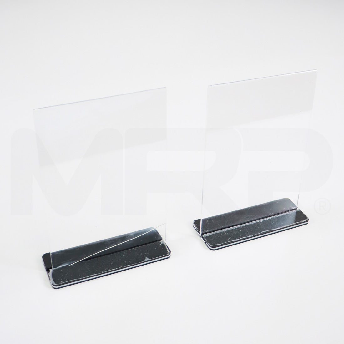 Acrylic Sign Holder 6" x 8.5" Display Marketing Stand 2x pcs As-Is