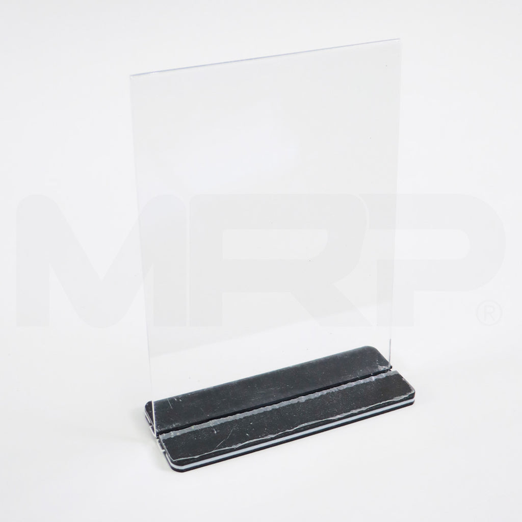 Acrylic Sign Holder 6" x 8.5" Display Marketing Stand 2x pcs As-Is