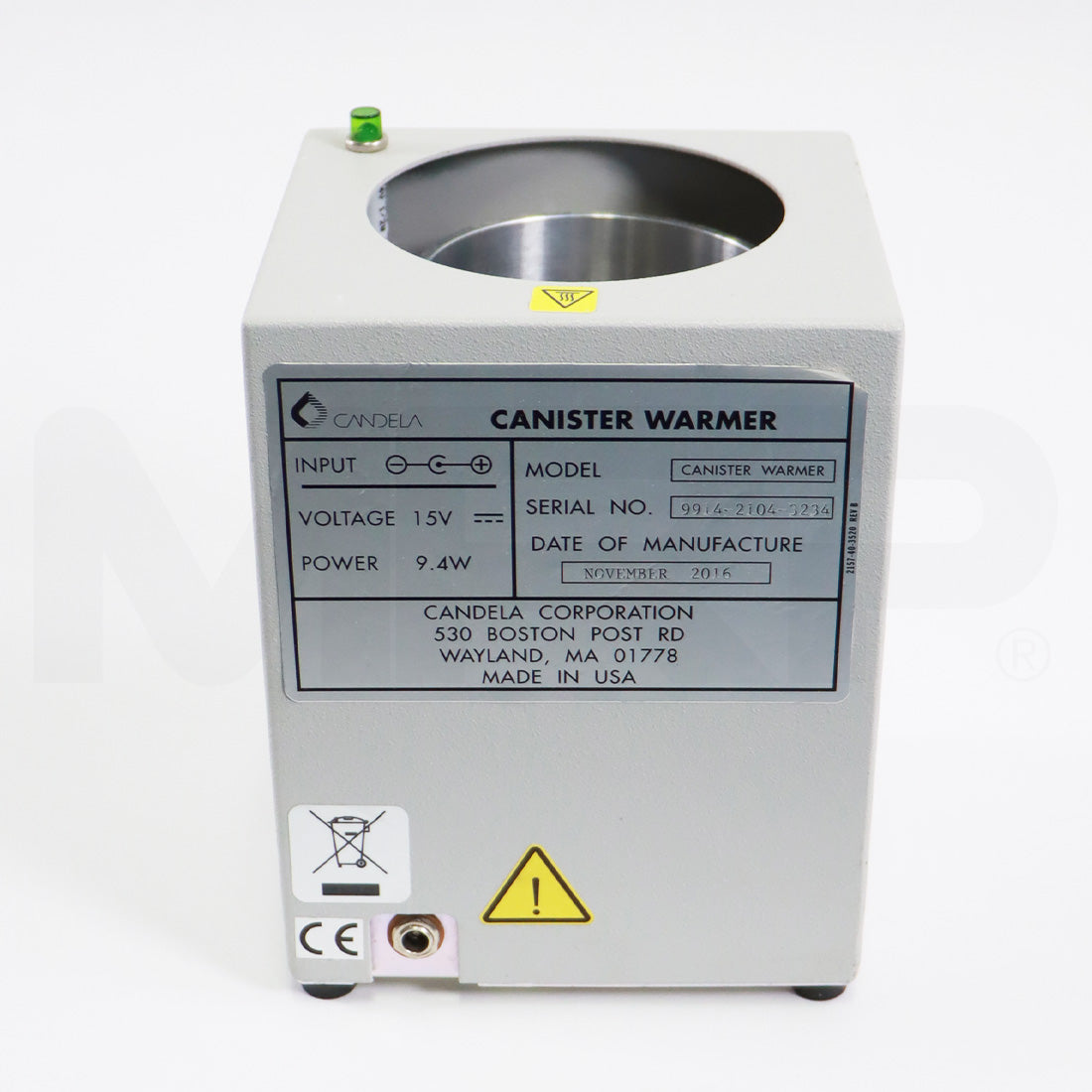 2016 Candela Canister Warmer DCD Cryogen Heater External Assembly Unit