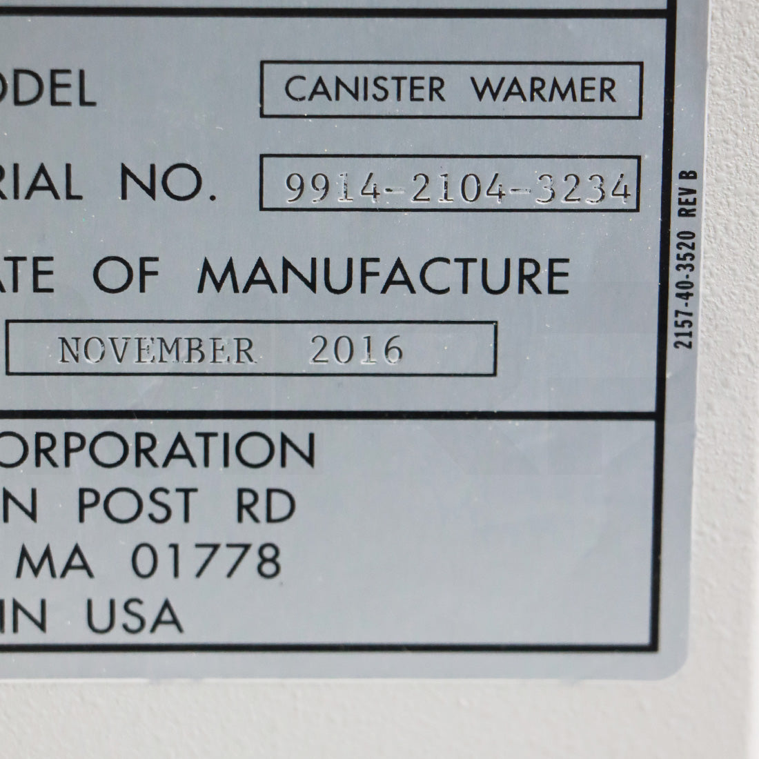 2016 Candela Canister Warmer DCD Cryogen Heater External Assembly Unit