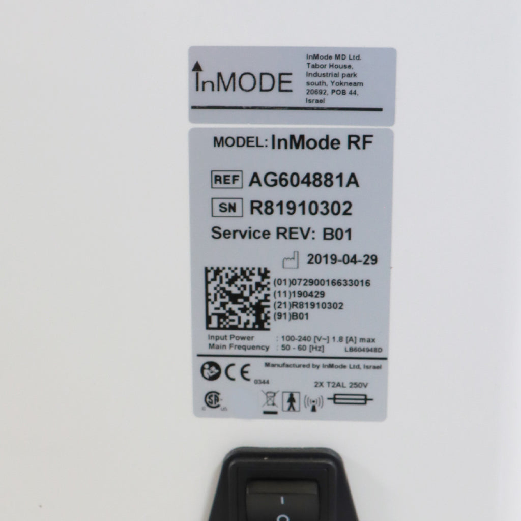 2019 InMode Embrace RF Face Neck Skin Tightening System AG604881A