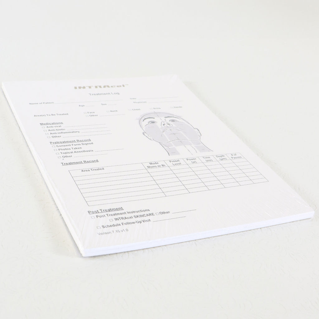 Jeisys INTRAcel RF Mirconeedling Treatment Log Pad Version 7.16 V1.0