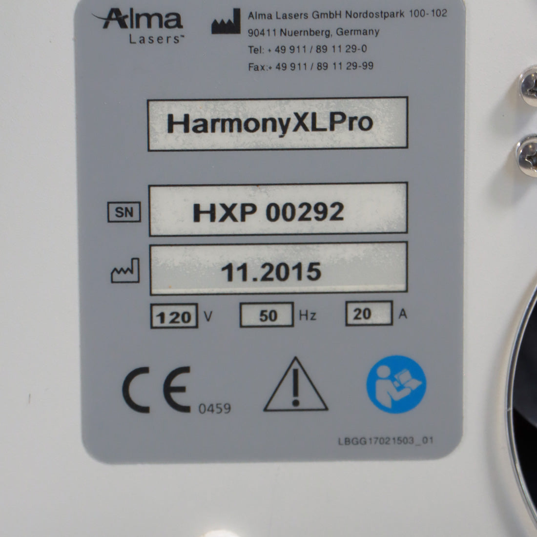2015 Alma Harmony XL PRO IPL Laser Dye-VL Vascular ClearLift Skin Resurfacing