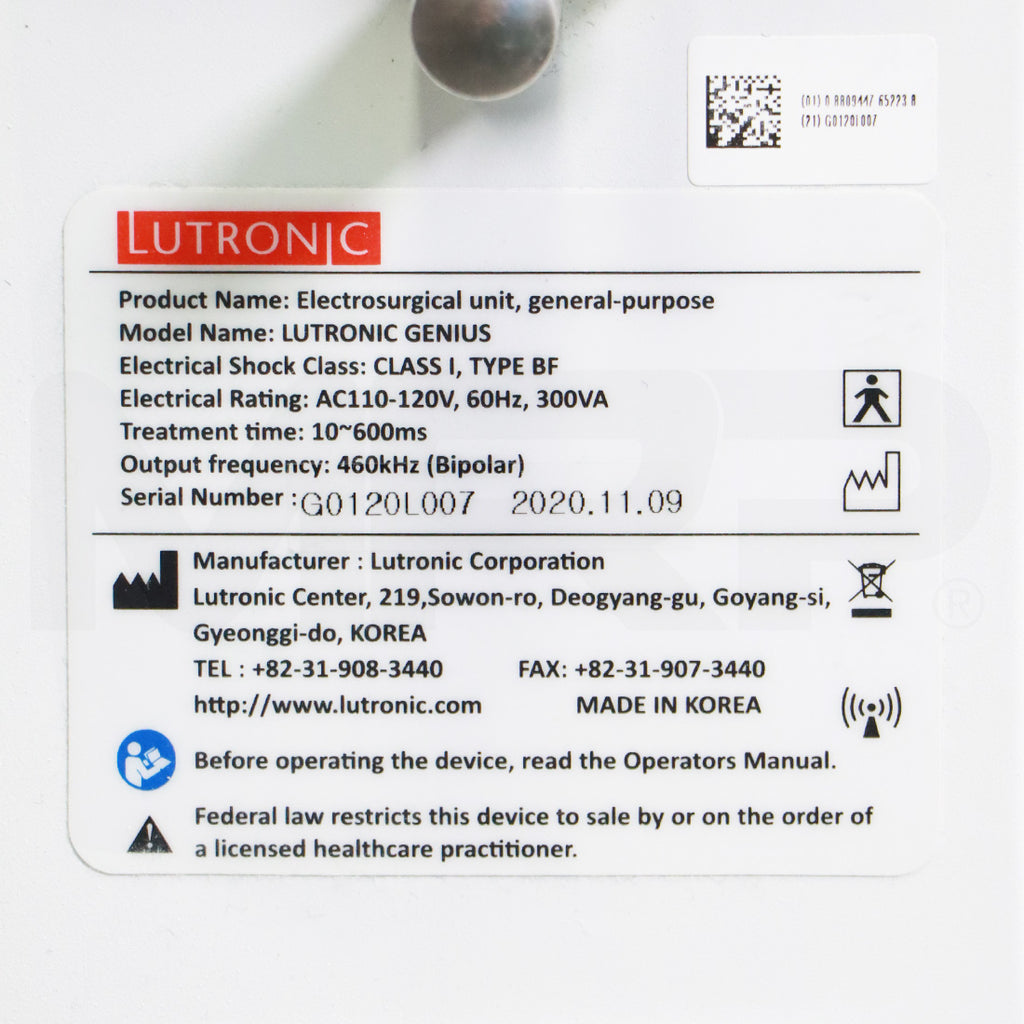 2020 Lutronic Genius RF Microneedling System