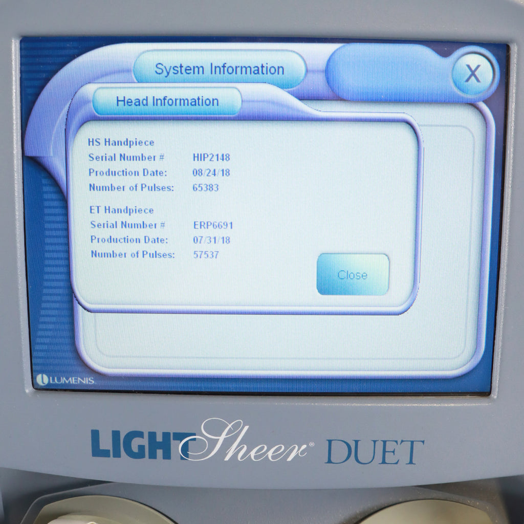 2014 Lumenis LightSheer Duet Diode Laser Hair Removal Medical Laser ET HS