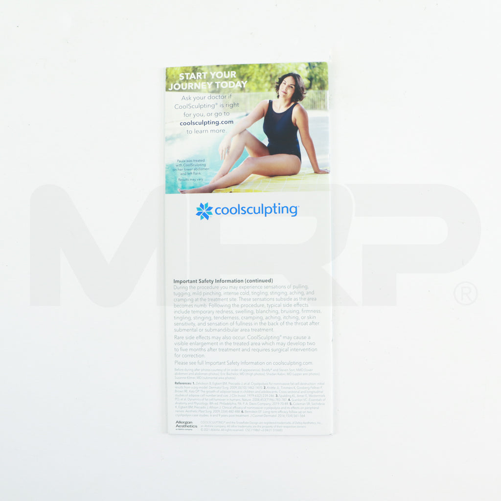 Zeltiq CoolSculpting "Take Yourself Further" Patient Brochure Back