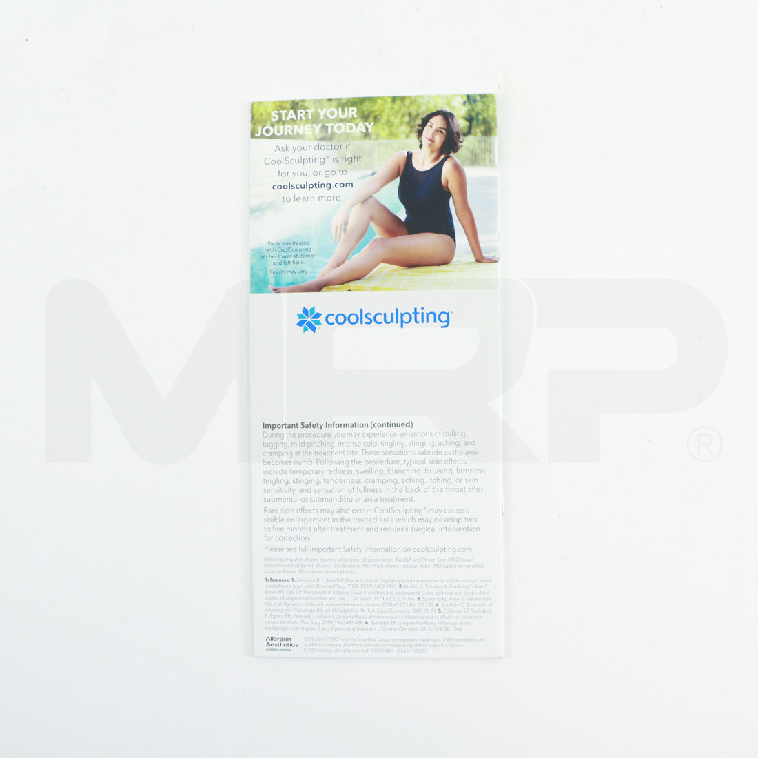 Zeltiq CoolSculpting "Take Yourself Further" Patient Brochure Back