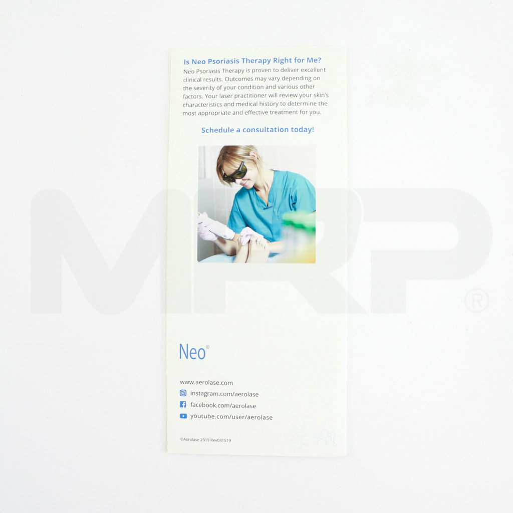 Aerolase Neo Psoriasis Laser Therapy Marketing Patient Brochures Back