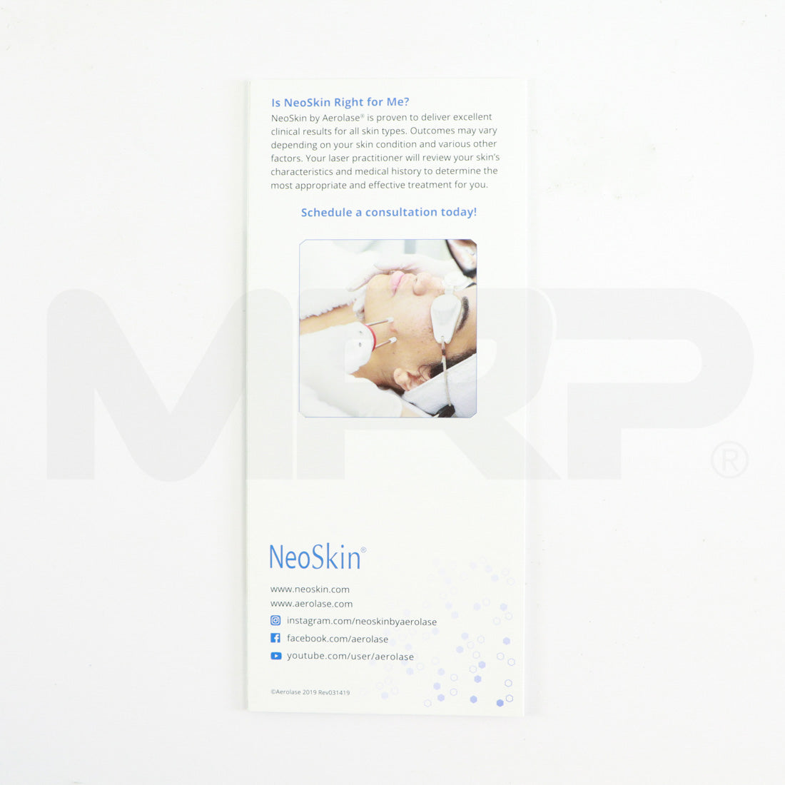 Aerolase NeoSkin Marketing Patient Brochure Back