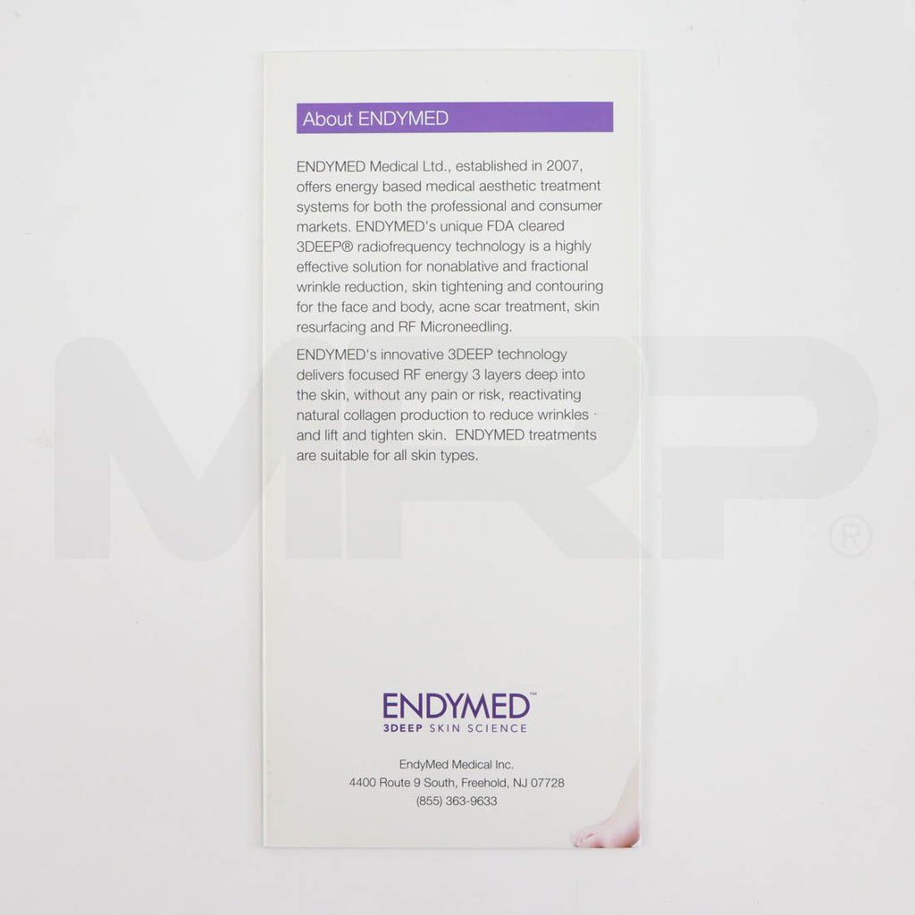 EndyMed 3DEEP RF Patient Brochure Back
