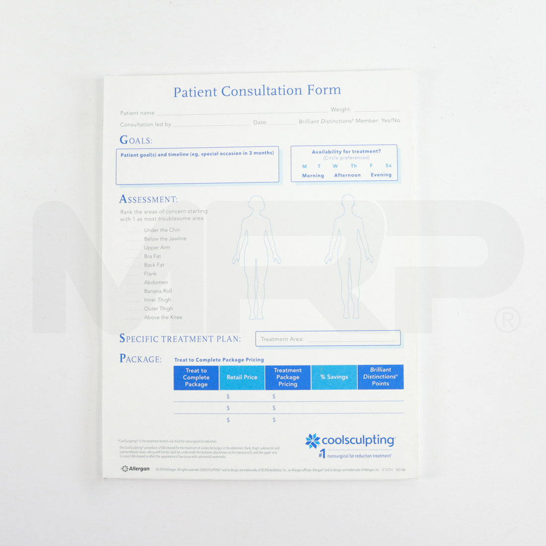 Zeltiq Coolsculpting Patient Consultation Forms, 21-Pages