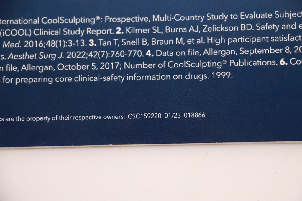 Coolsculpting Guide to Treating and Eliminating Stubborn Fat Booklet Labels