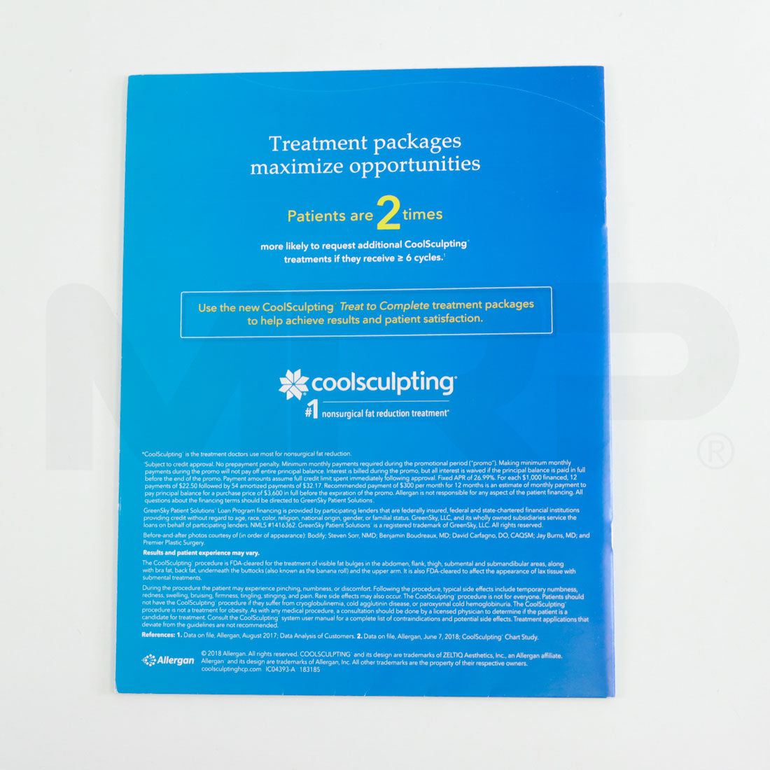 Zeltiq CoolSculpting Treat to Complete Patient Consultation Guide and Form Back