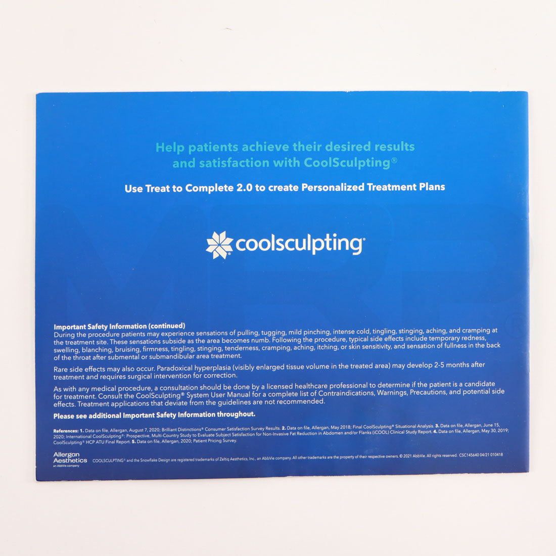 Zeltiq Coolsculpting Treat to Complete 2.0 Marketing Guide Back