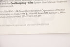 Zeltiq CoolSculpting Identifying Paradoxical Hyperplasia Guide Label