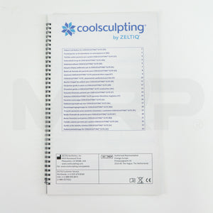 Zeltiq CoolSculpting Elite Patient Call Button Multilingual Instructional Guide Booklet