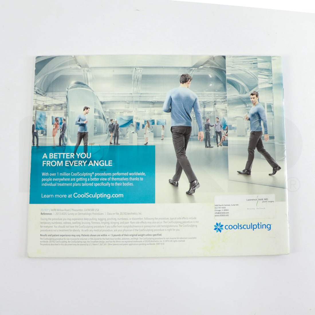 CoolSculpting "Fear No Mirror" Before and After Patient Photo Book Back
