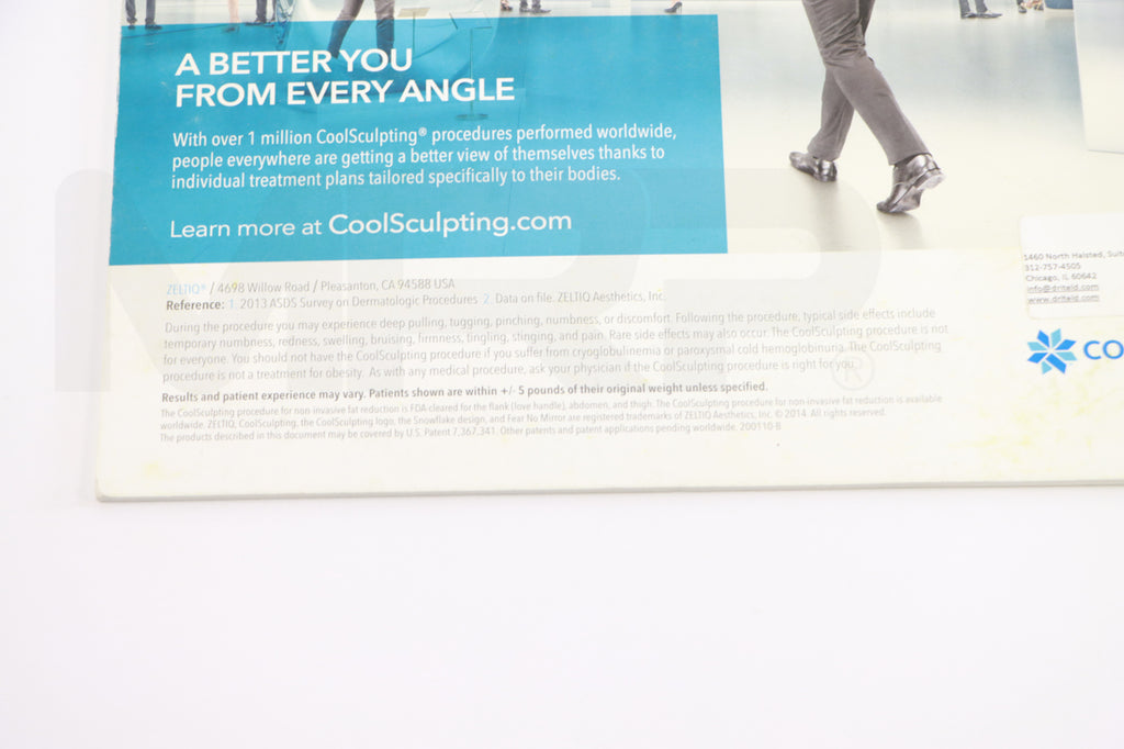 CoolSculpting "Fear No Mirror" Before and After Patient Photo Book Label