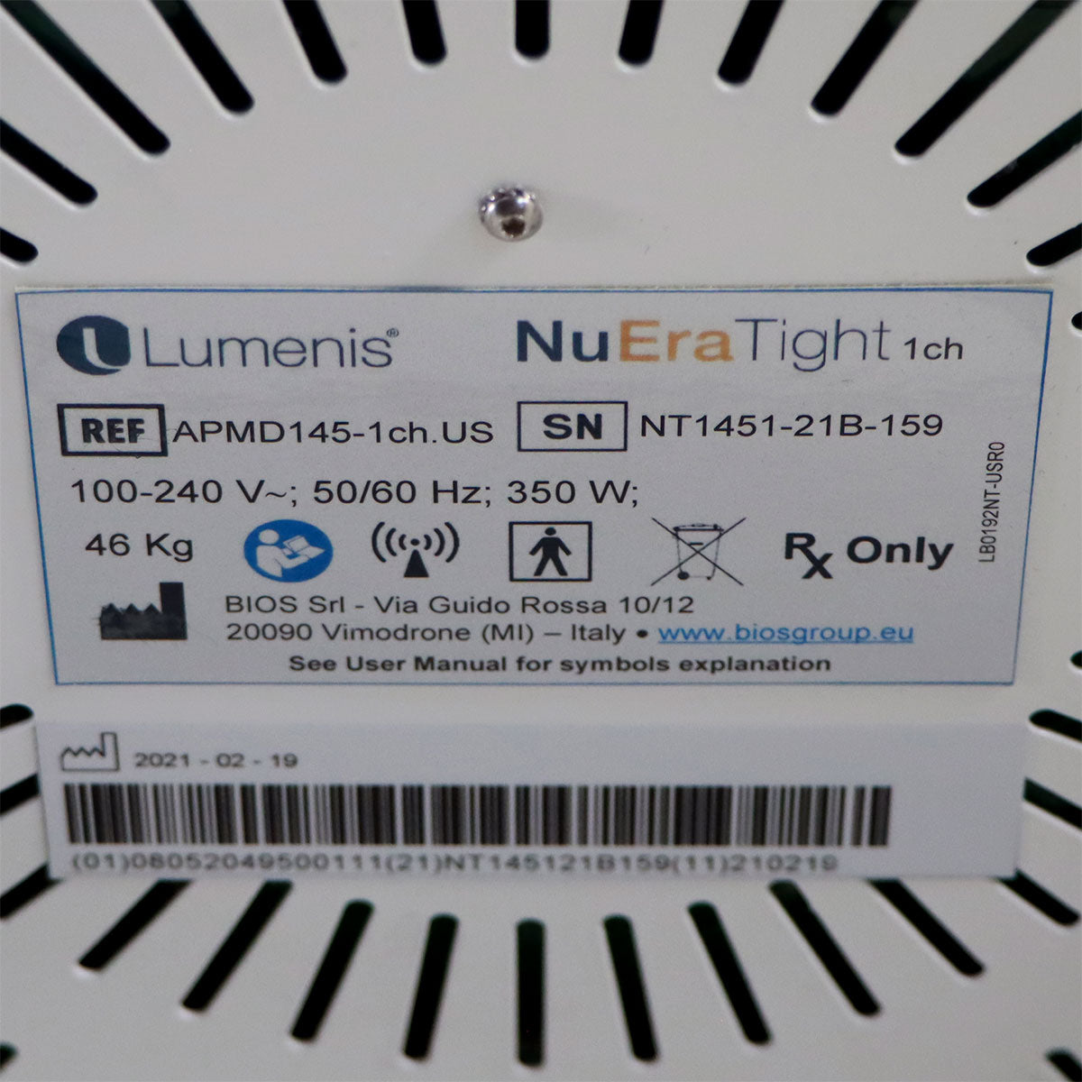 2021 Lumenis NuEra Tight All-in-One RF Skin Tightening Body Sculpting APMD145-1