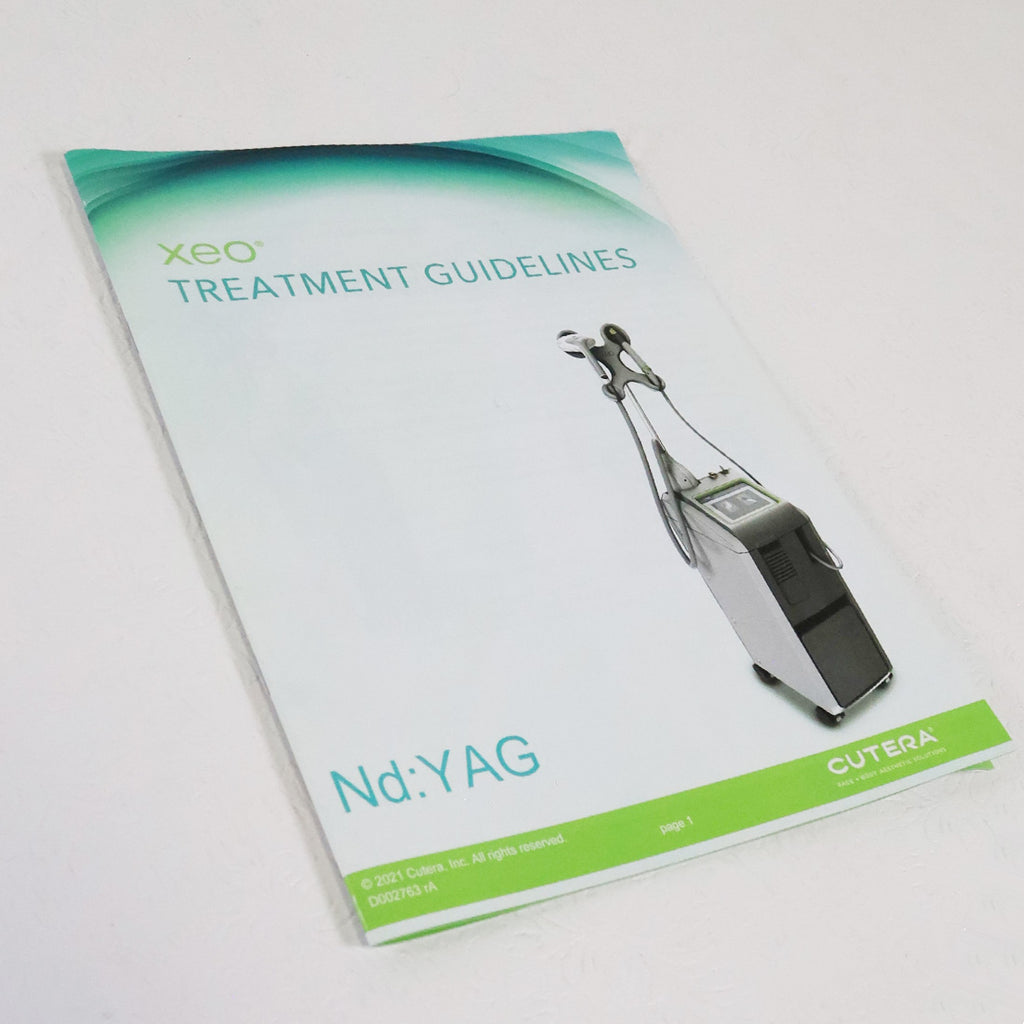 2021 Cutera Xeo Nd Yag Treatment Guidelines Guide Manual Booklet D002763